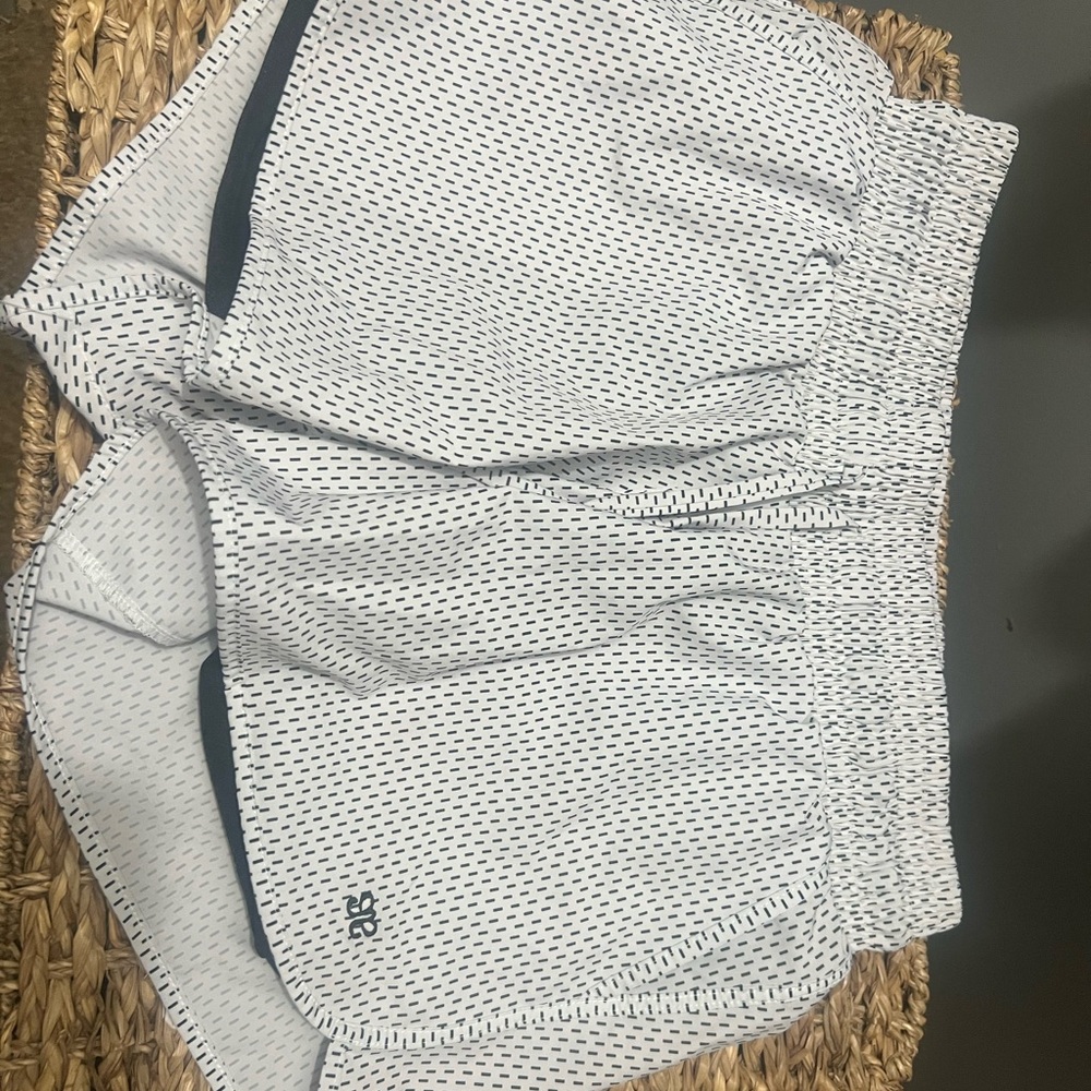 Albion White and Black Athletic Shorts